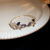 Titanium Steel Zircon Inlaid Niche Geometric Women's Bracelet Real Gold Electroplated