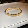 Titanium Steel Zircon Inlaid Niche Geometric Women's Bracelet Real Gold Electroplated