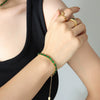 316L Stainless Steel Zircon Jewelry Necklace Bracelet Set Light Luxury Elegant Fashion Electroplated For Women
