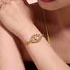 316L Stainless Steel Zircon Jewelry Set With Devil's Eye Pattern And Microinlaid Electroplating For Women