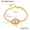 316L Stainless Steel Zircon Jewelry Set With Devil's Eye Pattern And Microinlaid Electroplating For Women