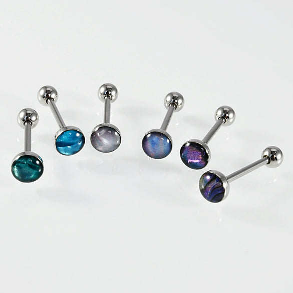 Tongue Ring Stainless Steel Geometric Dripping Oil Jewelry