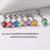 Tongue Ring Stainless Steel Insect Pattern Polishing