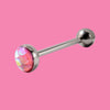 Tongue Ring Stainless Steel Insect Pattern Polishing