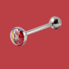 Tongue Ring Stainless Steel Insect Pattern Polishing