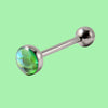 Tongue Ring Stainless Steel Insect Pattern Polishing
