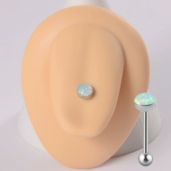 Tongue Ring Stainless Steel Star Polishing