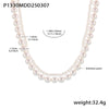 Traceless Bead Niche Design Beaded Necklace Chain Earrings Ring In Stainless Steel With Electroplating For Women