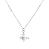 Transparent Crystal Butterfly Inlaid Copper Necklace For Women Light Luxury Niche Design All Match Clavicle Chain Pendant