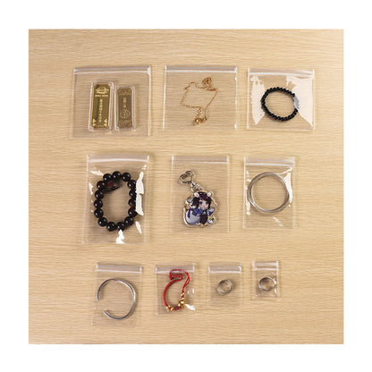 Transparent Jewelry Jewelry Bag Jewelry Earrings Earrings Ring Bracelet Anti-Oxidation Packaging Bag Pvc Sealed Self-Sealing Bag