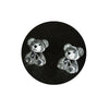 Transparent Resin Bear Earrings With Silver Needle Electroplated Lovely Animal Shape Cute Sweet Earrings For Women