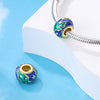 Travel Style Colorful Earth Beads Copper 925 Silver Plated Dripping Oil Diy Bracelet Necklace