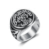Tree Of Life Stainless Steel Ring With Polished Finish Botanical Design Unisex Fashion Jewelry