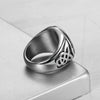 Tree Of Life Stainless Steel Ring With Polished Finish Botanical Design Unisex Fashion Jewelry