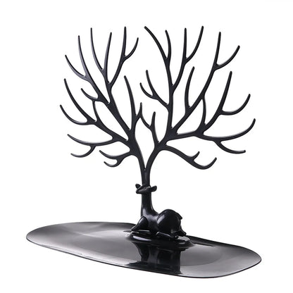 Tree-Shaped Fawn Necklace Jewelry Hanger Display Stand Antlers Jewelry Stand Bracelet Earrings Pendant Jewelry Storage Rack