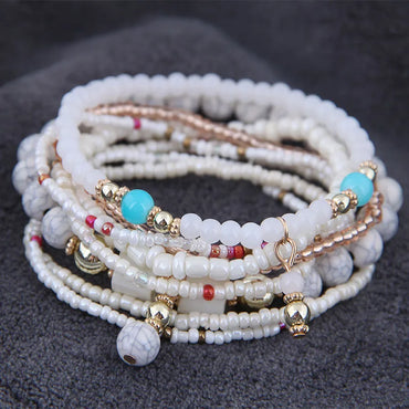 Trend Bohemian Mix All-Match Delicate Rice Bead Multi-Layer Bracelet Wholesale