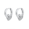 Trendy Circle Ear Buckle Geometric Heart-shaped Diamond Personalized Earrings