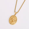 Trendy Cool Powder Casted Geometric Personality Design St Mark's Book Pendant Necklace