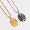 Trendy Cool Powder Casted Geometric Personality Design St Mark's Book Pendant Necklace