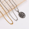 Trendy Cool Powder Casted Geometric Personality Design St Mark's Book Pendant Necklace