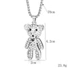 Trendy Cool Rabbit Pendant Necklace For Women With Full Diamond Alloy Pendant And Titanium Steel Keel Chain Factory Wholesale