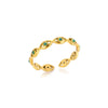 Trendy Fashion Devil's Eye Opening Ring Stainless Steel Gold Plated