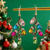 Trendy Festive Lantern Style Geometric Hoop Earrings For Women Acrylic Electroplated Party Jewelry