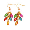 Trendy Festive Lantern Style Geometric Hoop Earrings For Women Acrylic Electroplated Party Jewelry