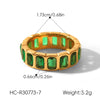 Trendy Ins Style Electroplated Geometric And Heartshaped Titanium Steel Ring For Women