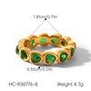 Trendy Ins Style Electroplated Geometric And Heartshaped Titanium Steel Ring For Women