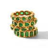 Trendy Ins Style Electroplated Geometric And Heartshaped Titanium Steel Ring For Women