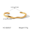 Trendy Irregular Geometric Stainless Steel Electroplated 18K Gold Nonfading Bracelet Jewelry Accessory