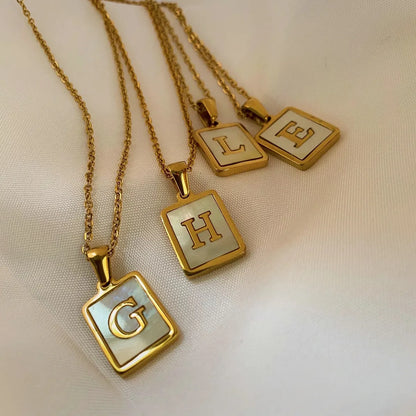 Simple Style Letter Stainless Steel Plating Gold Plated Necklace