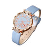 Trendy Love Arrow Round Dial Belt Watch Heart Jewelry Alloy Case Imitation Leather Strap Rose Gold Buckle