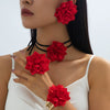 Trendy New Exaggerated And Elegant Women's Alloy Jewelry Set With Geometric And Floral Patterns Electroplated