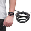 Trendy Personality Men And Women Wave Cowhide Bracelet Handmade Hand Rope Woven Cowhide Bracelet Woven Bracelet Wholesale