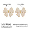 Trendy Playful Cute Bow Stud Earrings For Women Stainless Steel Enamel Electroplating