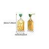 Trendy Retro Stainless Steel Oil Pressure Casting Square Geometric Earrings