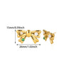 Trendy Retro Stainless Steel Oil Pressure Casting Square Geometric Earrings