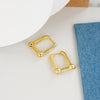 Trendy U Shaped Geometric Earrings In S925 Sterling Silver Simple Fashion Women's Jewelry