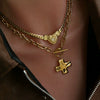 Trendy Unisex Stainless Steel Electroplated Necklace With Letter Number Text Patterns