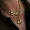Trendy Unisex Stainless Steel Electroplated Necklace With Letter Number Text Patterns