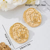 Trendy Women's Geometric Rose Pattern Alloy And Stainless Steel Electroplated Earrings Accessories