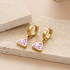 Triangular Zircon Titanium Steel Geometric Women's Earrings