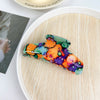 Tropical Hollow Floral Handmade Pvc Hair Grab Clip Women's Hair Accessories