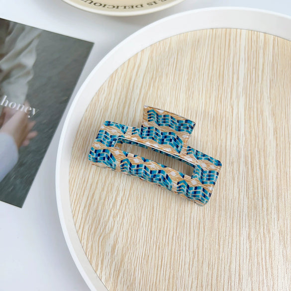 Tropical Hollow Floral Handmade Pvc Hair Grab Clip Women's Hair Accessories