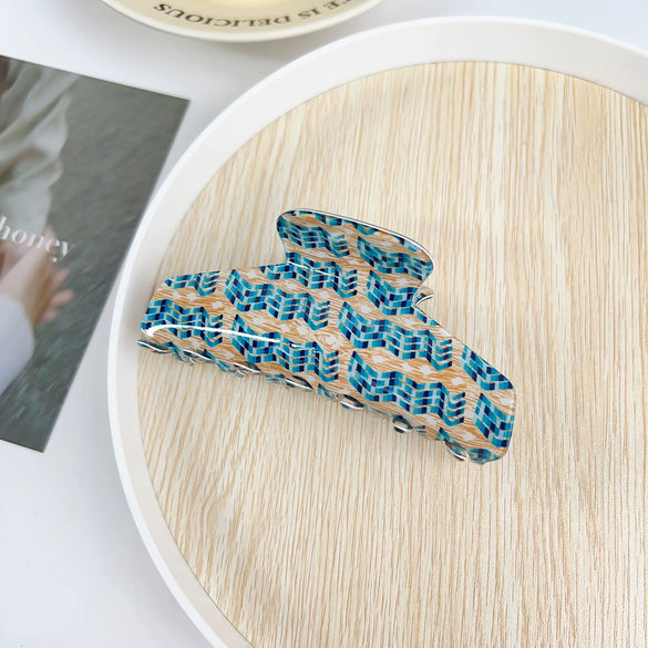 Tropical Hollow Floral Handmade Pvc Hair Grab Clip Women's Hair Accessories