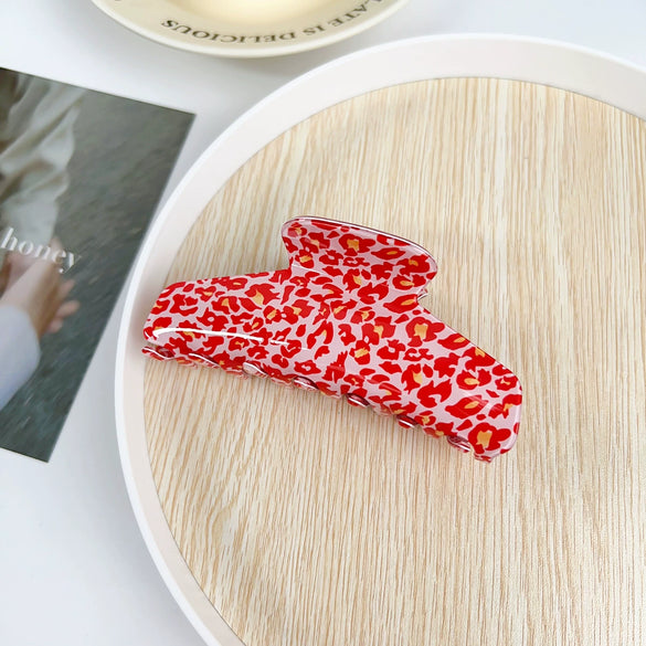 Tropical Hollow Floral Handmade Pvc Hair Grab Clip Women's Hair Accessories