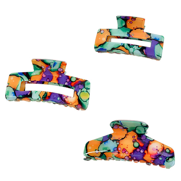 Tropical Hollow Floral Handmade Pvc Hair Grab Clip Women's Hair Accessories