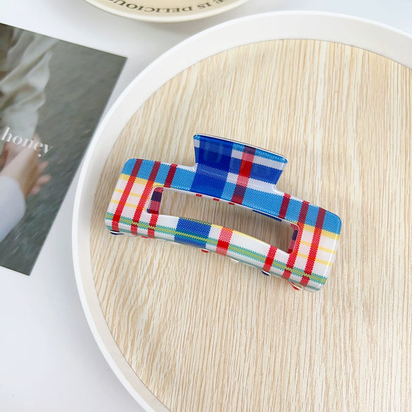 Tropical Hollow Floral Handmade Pvc Hair Grab Clip Women's Hair Accessories